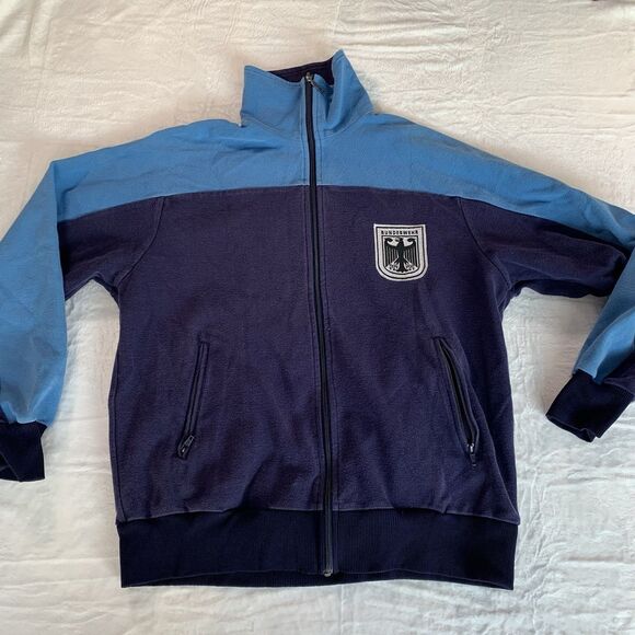 Vintage Bundeswehr German Army Track Jacket 50/44 (M/L) Warm Up Running Military - Picture 1 of 10